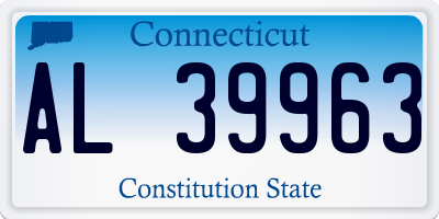 CT license plate AL39963