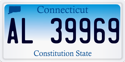 CT license plate AL39969