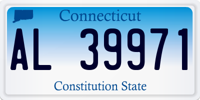 CT license plate AL39971