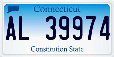 CT license plate AL39974