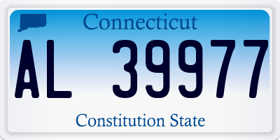 CT license plate AL39977