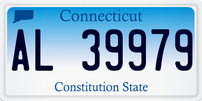 CT license plate AL39979