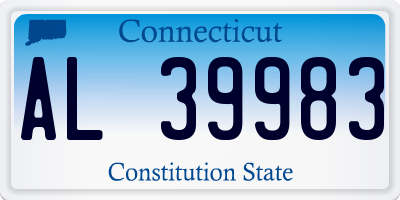 CT license plate AL39983