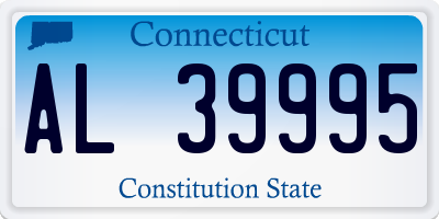 CT license plate AL39995