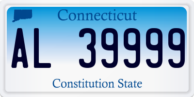 CT license plate AL39999