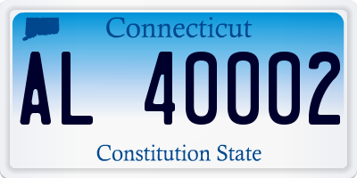 CT license plate AL40002