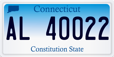 CT license plate AL40022