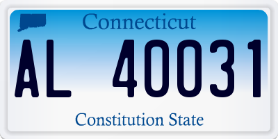 CT license plate AL40031