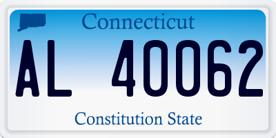 CT license plate AL40062
