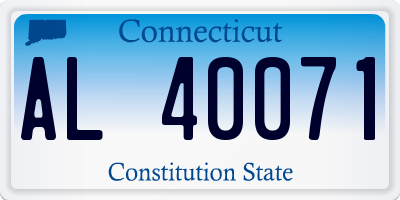 CT license plate AL40071