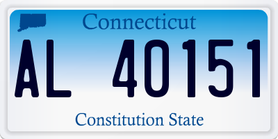CT license plate AL40151