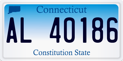 CT license plate AL40186
