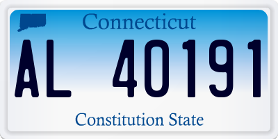CT license plate AL40191