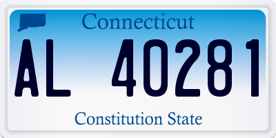 CT license plate AL40281