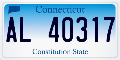 CT license plate AL40317