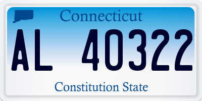 CT license plate AL40322