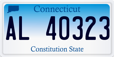 CT license plate AL40323