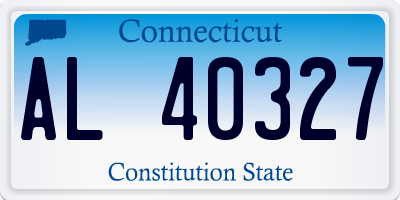 CT license plate AL40327