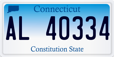 CT license plate AL40334