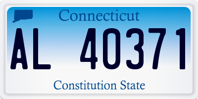 CT license plate AL40371