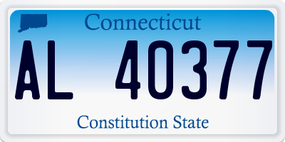 CT license plate AL40377