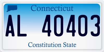 CT license plate AL40403