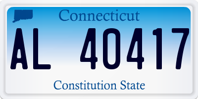CT license plate AL40417