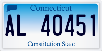 CT license plate AL40451