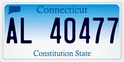 CT license plate AL40477