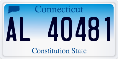 CT license plate AL40481