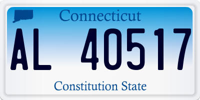 CT license plate AL40517