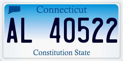 CT license plate AL40522