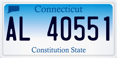 CT license plate AL40551