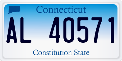 CT license plate AL40571