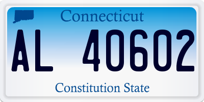CT license plate AL40602