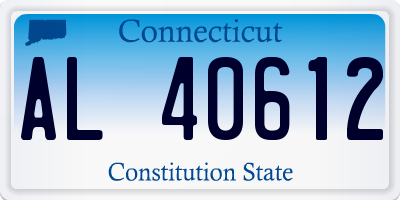 CT license plate AL40612