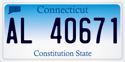 CT license plate AL40671