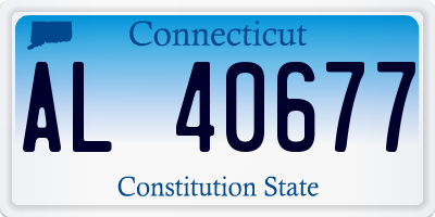CT license plate AL40677