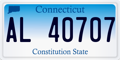 CT license plate AL40707