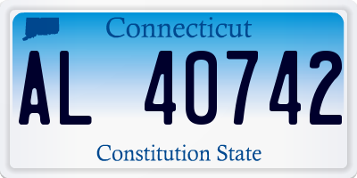 CT license plate AL40742