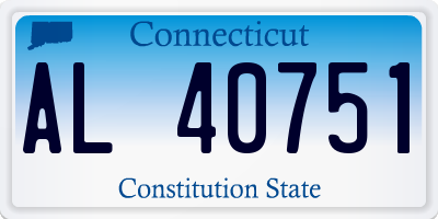 CT license plate AL40751
