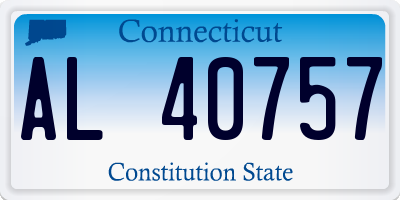 CT license plate AL40757