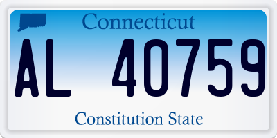 CT license plate AL40759