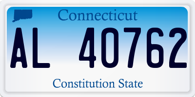 CT license plate AL40762