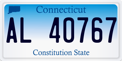 CT license plate AL40767