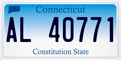 CT license plate AL40771