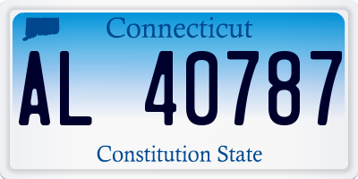 CT license plate AL40787