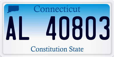 CT license plate AL40803