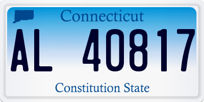 CT license plate AL40817
