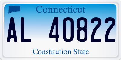 CT license plate AL40822